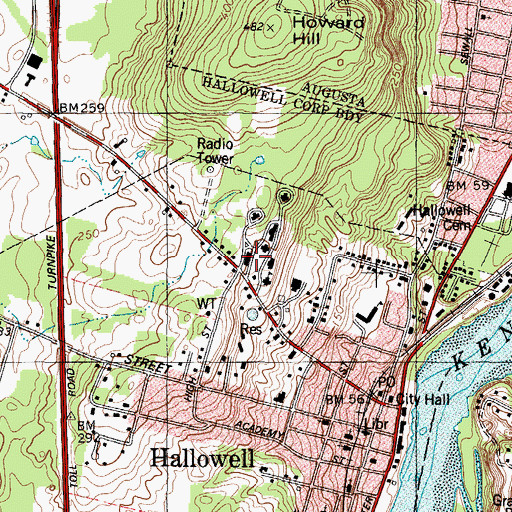 Topographic Map of Central Maine Pre - Release Center, ME