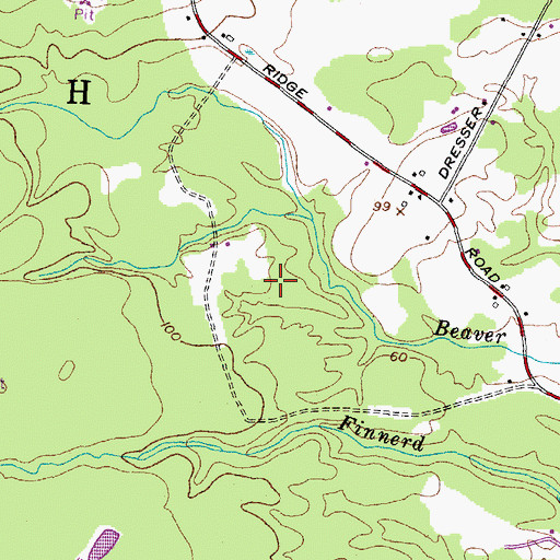 Topographic Map of Berry Cemetery, ME
