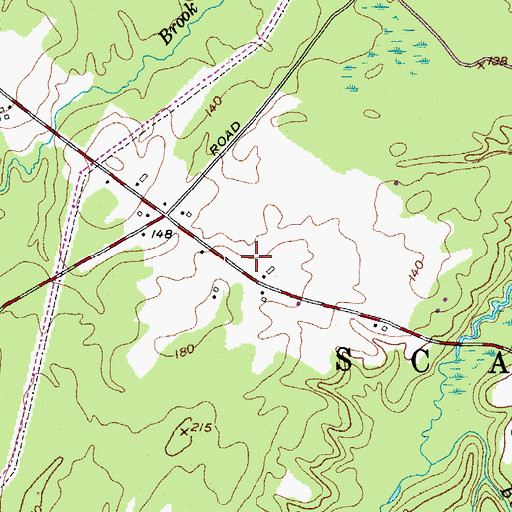 Topographic Map of Collins Cemetery, ME