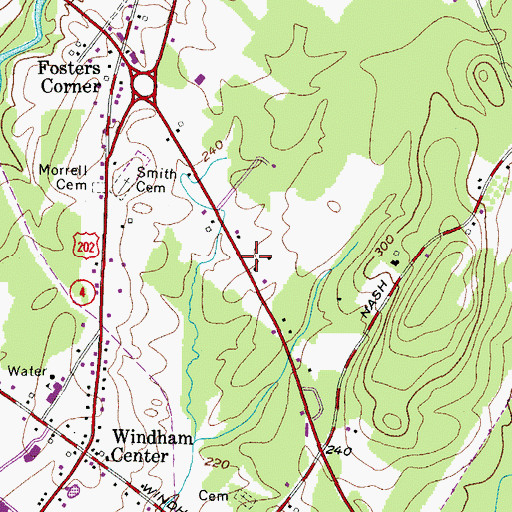Topographic Map of Hanson Burial Ground, ME