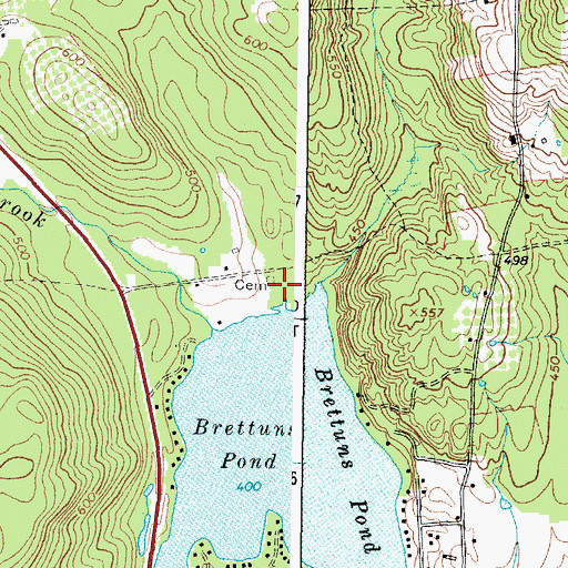Topographic Map of Leavitt Cemetery, ME