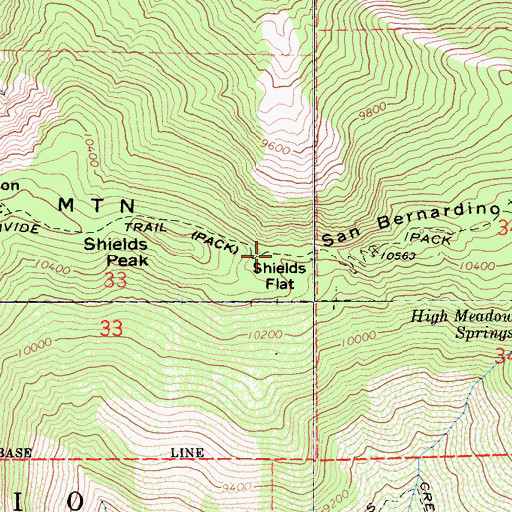 Topographic Map of Shields Flat, CA