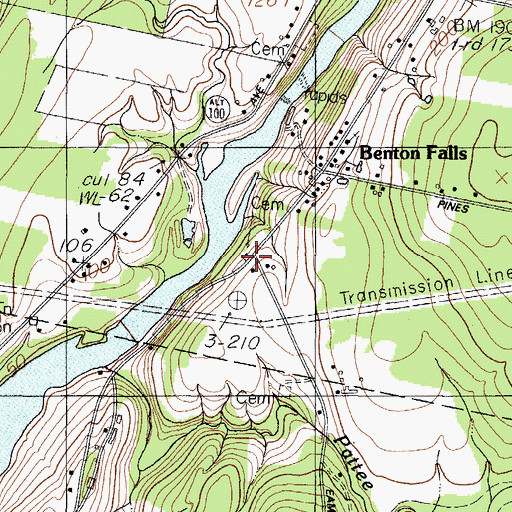 Topographic Map of Reed Family Cemetery, ME