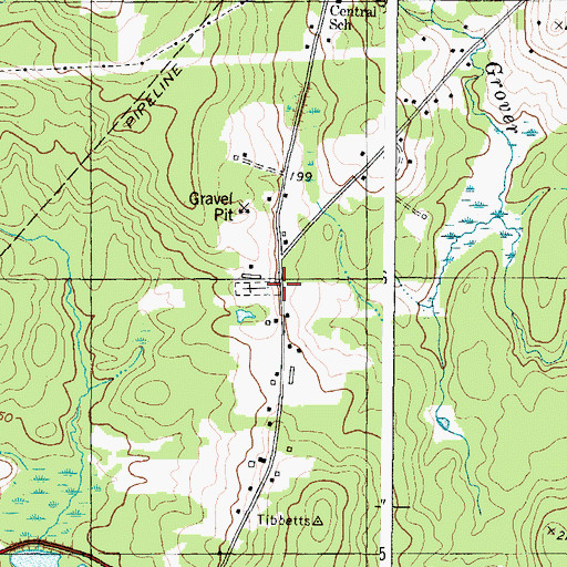Topographic Map of Sampson Cemetery, ME