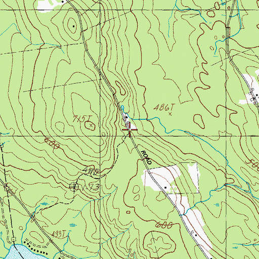 Topographic Map of Fisk Bean Cemetery, ME