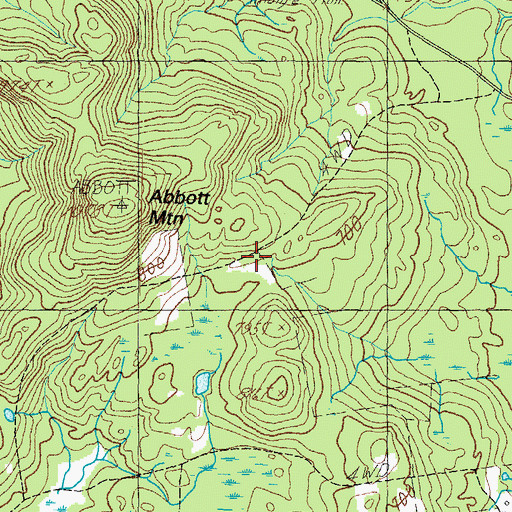 Topographic Map of Abbott Mountain Road Cemetery, ME