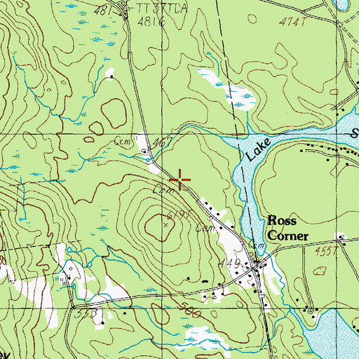 Topographic Map of Beal Cemetery, ME