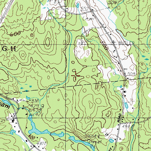Topographic Map of Bragdon Hooper Cemetery, ME