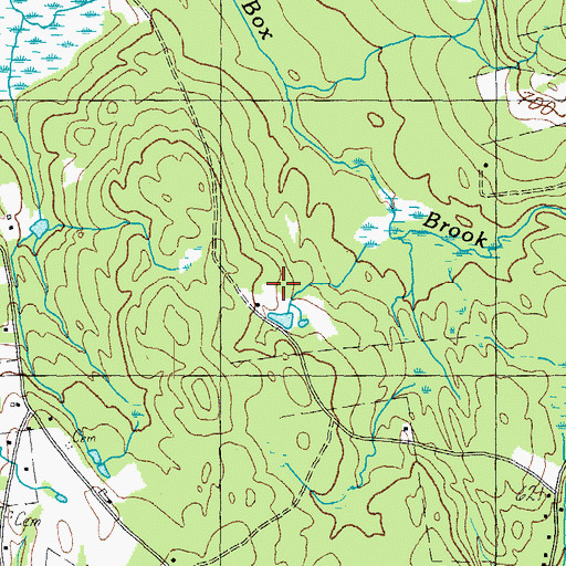 Topographic Map of Coley Trafton Road Cemetery, ME