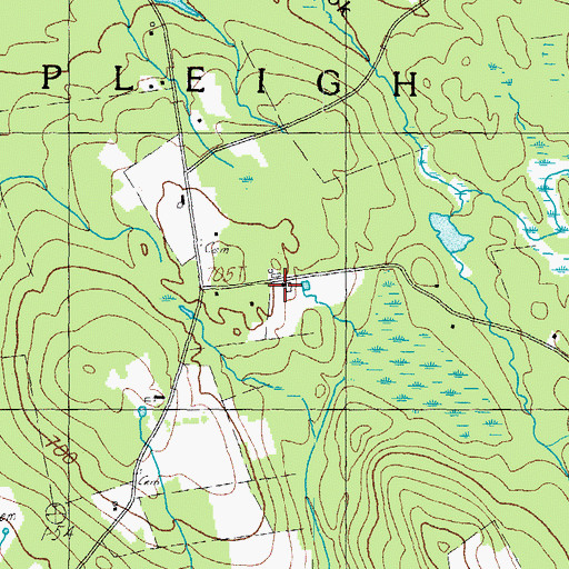 Topographic Map of Ridley Family Cemetery, ME