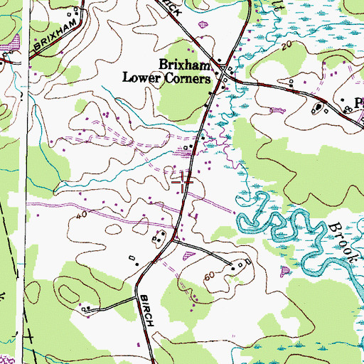 Topographic Map of Shaw Lot, ME