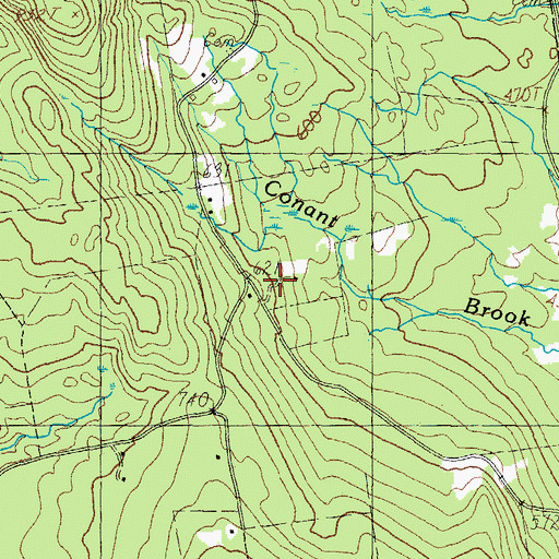 Topographic Map of Thing Cemetery, ME