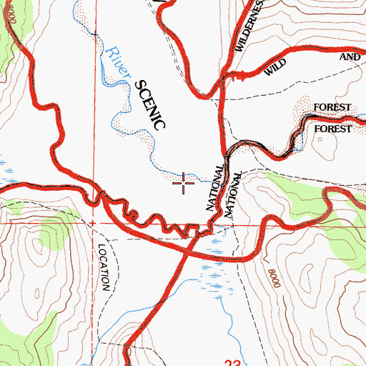 Topographic Map of Snake Creek, CA
