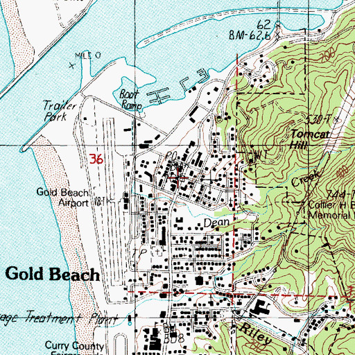 Topographic Map of Curry County Sheriff's Office, OR