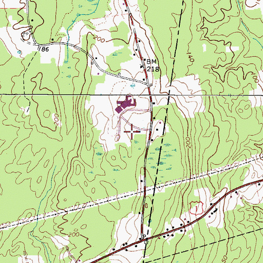 Topographic Map of Medomak Middle School, ME