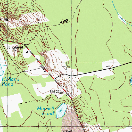 Topographic Map of Alton Elementary School, ME