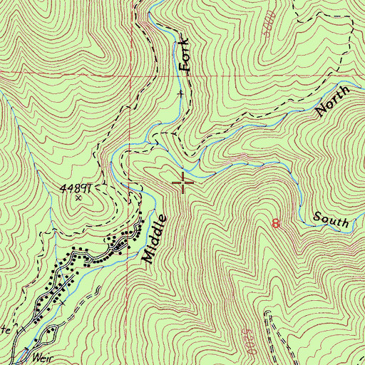 Topographic Map of South Alder Creek, CA