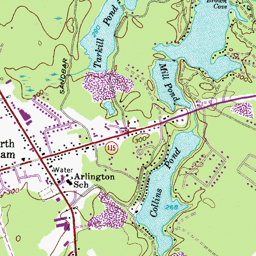 Topographic Map of Little Log Cabin Montessori School, ME