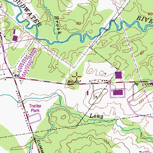 Topographic Map of The Little Dolphin School, ME