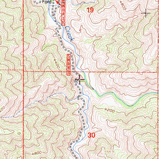 Topographic Map of South Fork Little Rock Creek, CA