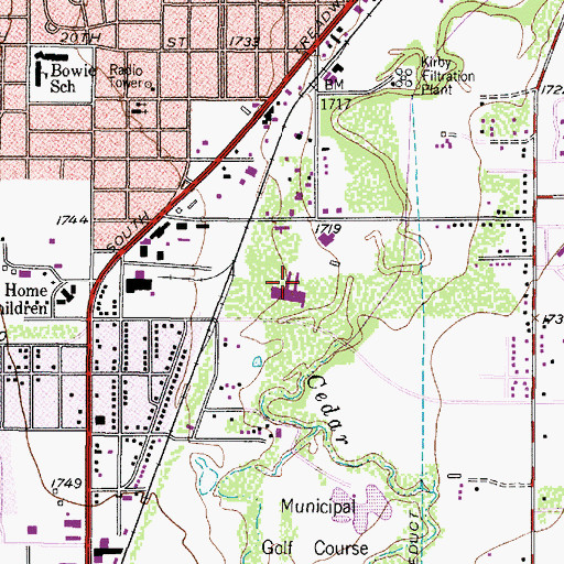 Topographic Map of Taylor County Detention Center, TX