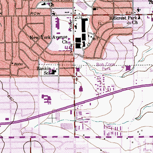 Topographic Map of Arlington Police Department - East Station, TX