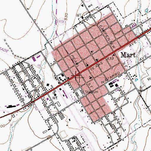 Topographic Map of McLennan County Constable's Office Precinct 2, TX
