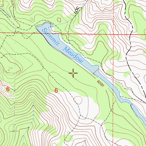 Topographic Map of Summit Meadow, CA