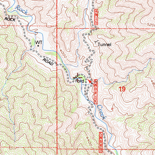 Topographic Map of Sycamore Campground, CA