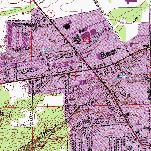 Topographic Map of Resurrection Lutheran Church, IN