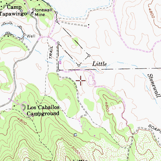 Topographic Map of Cuyamaca Meadow Natural Preserve, CA