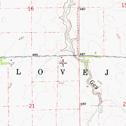 Topographic Map of Ard Farms, IL