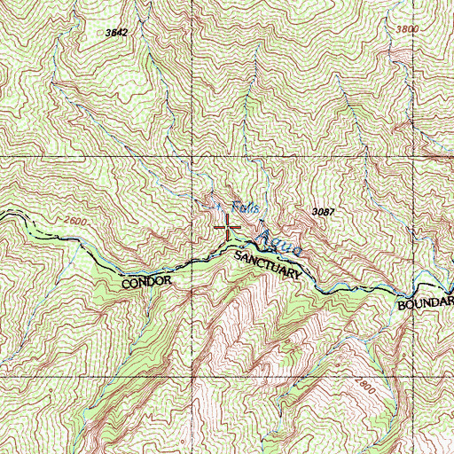 Topographic Map of Tin Can Cabin Campground, CA