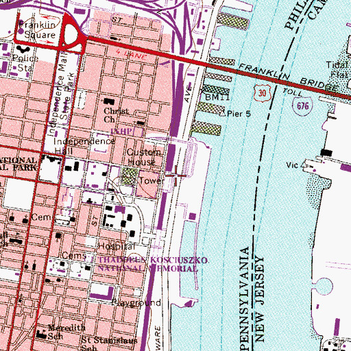 Topographic Map of Irish Memorial, PA