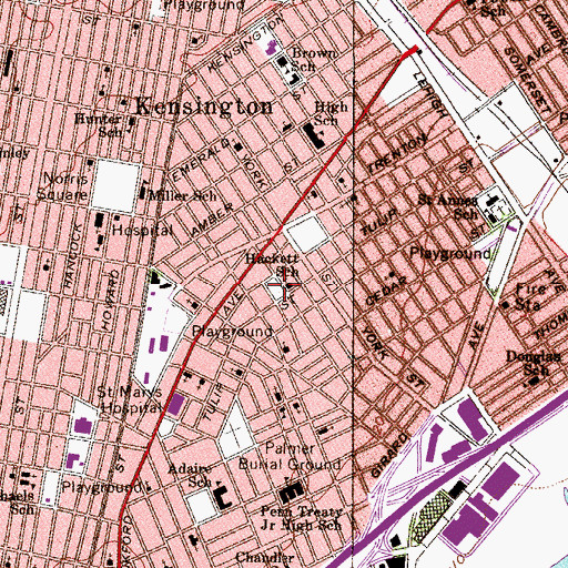 Topographic Map of Konrad Square, PA