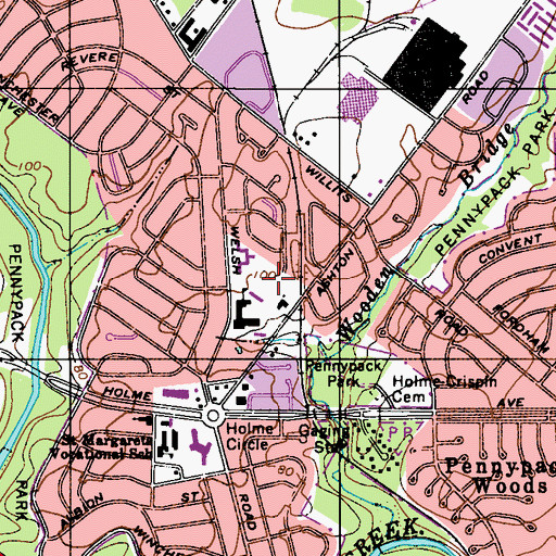 Topographic Map of McArdle Park, PA