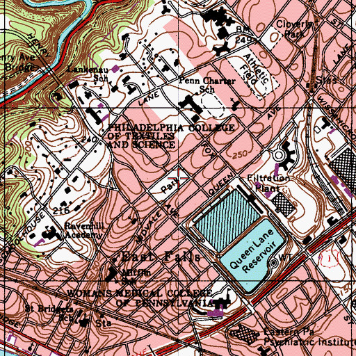 Topographic Map of McMichael Park, PA