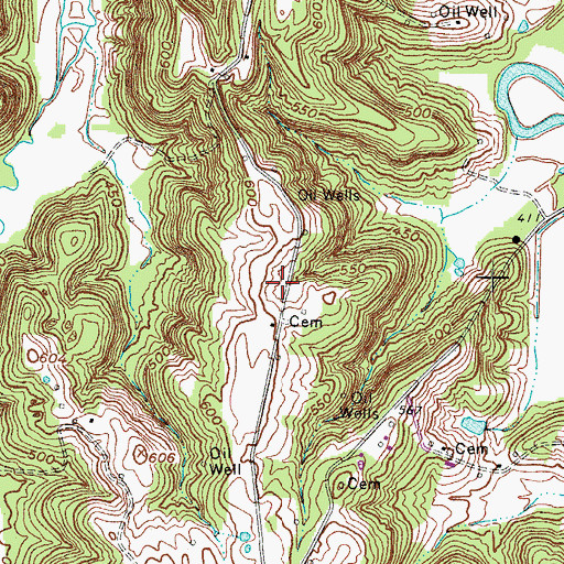 Topographic Map of Greshem Chapel (historical), KY