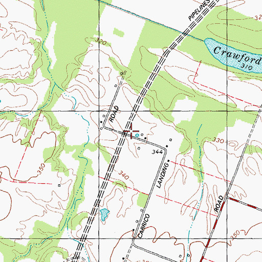 Topographic Map of Crawford Lake, KY