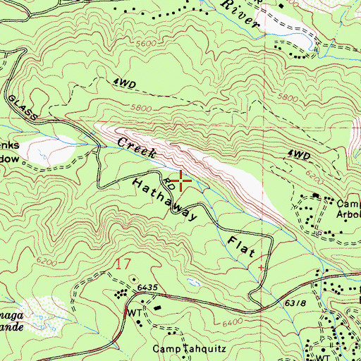 Topographic Map of West Fork Barton Creek, CA