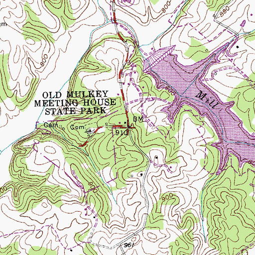 Topographic Map of Morgans First Raid Historical Marker, KY