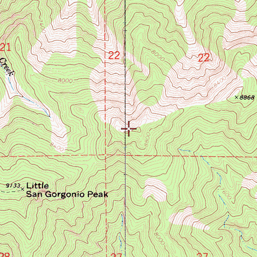 Topographic Map of Wanat Peak, CA