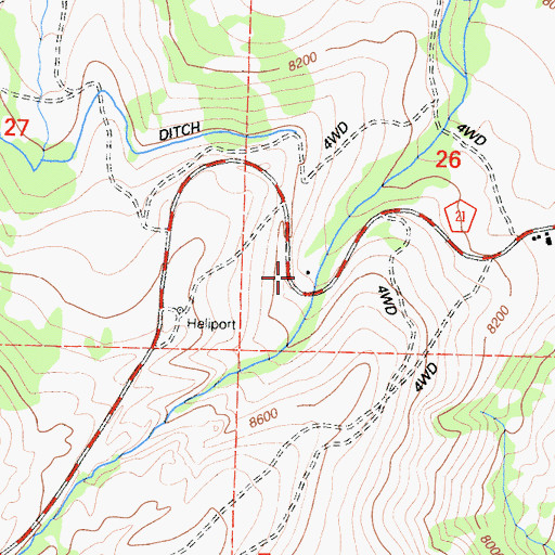 Topographic Map of Conway Guard Station, CA