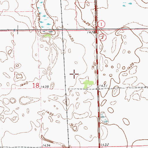 Topographic Map of Barnes County North-North Central Public School (historical), ND