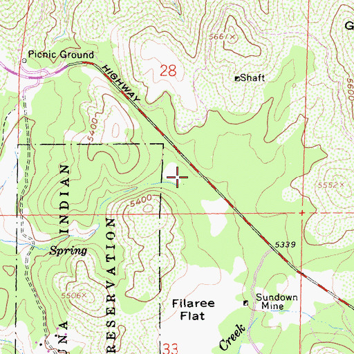 Topographic Map of Garnet Information Center, CA