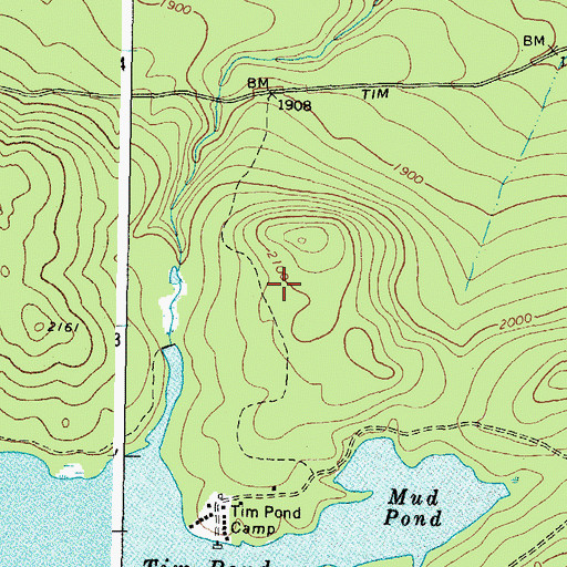Topographic Map of Tim Pond Township, ME