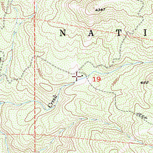 Topographic Map of Mellor Ranch, CA