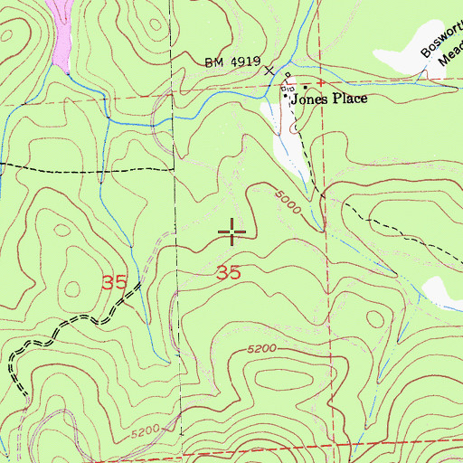 Topographic Map of Crystal Basin Station, CA