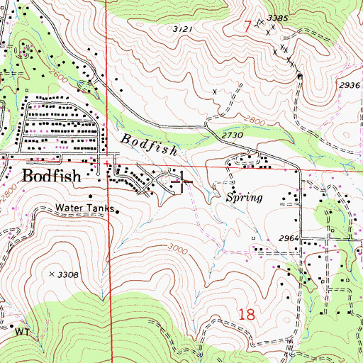Topographic Map of Double S Ranch, CA