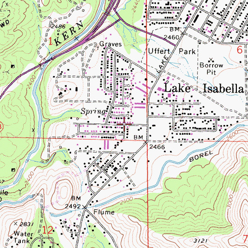 Topographic Map of Garfield, CA